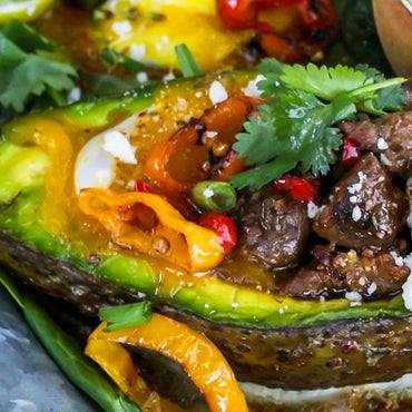 Peppercorn Steak and Egg Baked Avocado