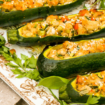Teriyaki Chicken Zucchini Boats